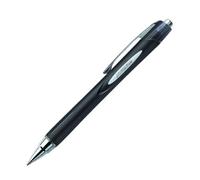Uni Stylo roller rétractable Jetstream pointe 1 mm zone de préhension corps noir encre noire