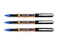 Uni-Ball Lot de 3 stylos à bille bleus Eye On Point UB-150-10 - Pointe roller de qualité supérieure de 1,0 mm pour une écriture super lisse - Encre liquide Uni Super résistante à la décoloration et à