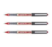 Uni-Ball Lot De 3 Stylos Roller Encre Liquide Recy ye Broad Ub150/10e Pointe Large Rouge
