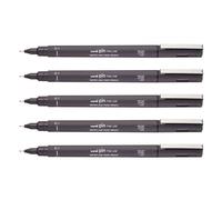 Uni-Ball Lot De 5 Feutres Technique Pin 01200 Gf 0,1 Mm Gris Foncé