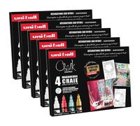Uni-Ball Lot De 5 Marqueurs Craie Chalk Marker, Coffret Noël Tradition