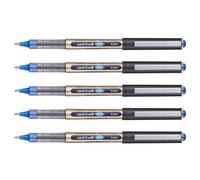 Uni-Ball Lot De 5 Stylos Roller Encre Liquide Recy ye Broad Ub150/10e Pointe Large Bleu