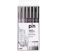 Uni - Fineliner - Black/Grey (6 Pcs) (401231)