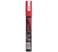 Uni-Ball Lot De 6 Marqueurs Craie Pte Conique Moyenne Chalk Marker Pwe5m 1,8 - 2,5mm Rouge