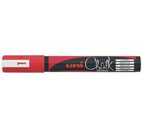 UNI-BALL Lot de 6 Marqueurs craie Pte conique moyenne CHALK Marker PWE5M 1,8-2,5mm Rouge