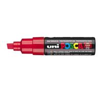 UNI-BALL Lot de 6 Marqueurs Pte large biseautée POSCA PC8K 8mm Rouge