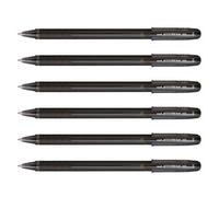 Uni-Ball Lot De 6 Rollers Encre Gel Jetstream 101 Sx101/10 Pointe Moyenne 1mm Noir