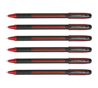 Uni-Ball Lot De 6 Rollers Encre Gel Jetstream 101 Sx101/10 Pointe Moyenne 1mm Rouge