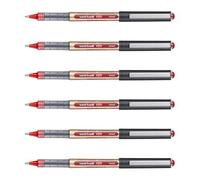 Uni-Ball Lot De 6 Stylos Roller Encre Liquide Recy ye Broad Ub150/10e Pointe Large Rouge