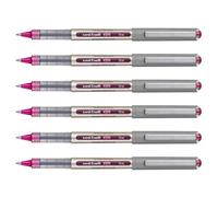 Uni-Ball Lot De 6 Stylos Roller Encre Liquide Recyclé Ub157e Pointe Moyenne Pourpre