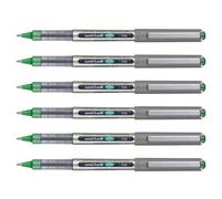 Uni-Ball Lot De 6 Stylos Roller Encre Liquide Recyclé Ub157e Pointe Moyenne Vert