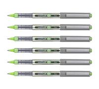 Uni-Ball Lot De 6 Stylos Roller Encre Liquide Recyclé Ub157e Pointe Moyenne Vert Clair