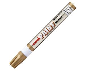 uni-ball - Marqueur à Peinture Uni Paint PX-20 à Pointe Ronde, doré | Pointe ronde de 2-3 mm, résistant à l'eau et à la lumière, pour de nombreuses surfaces