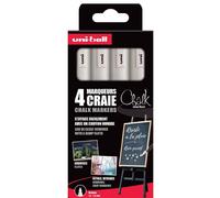 Uni-Ball Marqueur Craie Chalk Marker Pwe5m/4 Pf, Étui De 4