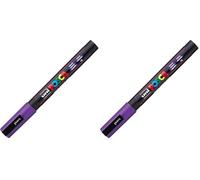 uni-ball Marqueur peinture Posca PC-3M, violet (Lot de 2)