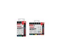 Uni Prockey - UNI-BALL - Uni Mitsubishi Pencil - Marqueur Permanent Inodore PM126 - Multisupport, Base Eau, Sans Odeur - Pointe Biseautée Large 5,7 mm - Emballage Zéro Plastique - Lot de 8 Couleurs