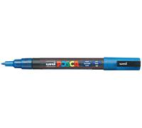 uni-ball Posca 186588 - Marqueur Pointe Fine PC - 3M, 0,9-1,3 mm, Bleu Foncé Pailleté