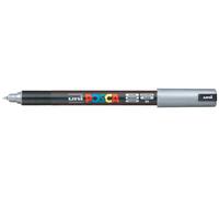 UNI-BALL Marqueur Pte calibrée extra-fine POSCA PC1MR 0,7mm Argent