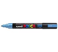 UNI-BALL Marqueur Pte conique moyenne POSCA PC5M 1,8-2,5mm Bleu Métal