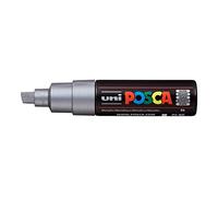 UNI-BALL Marqueur Pte large biseautée POSCA PC8K 8mm Argent