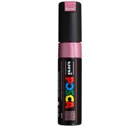 UNI-BALL Marqueur Pte large biseautée POSCA PC8K 8mm Rose Métal | Marqueur à pointe biseautée de 8 mm pour presque toutes les surfaces
