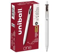 uni-ball one Lot de 12 stylos à encre gel rétractables, pointe micro (0,5 mm), encre noire