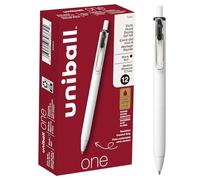 uni-ball One Lot de 12 stylos à encre gel rétractables, pointe moyenne, 0,7 mm, noir
