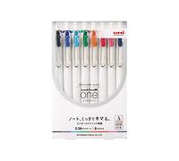 Uni Ball Stylo à bille One UMNS388C encre gel 0,38 mm lot de 8 couleurs