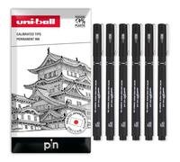 uni-ball PIN Fineliners | Stylos à pointe fine noire | Encre résistante à l'eau et à la décoloration | Idéal pour les croquis, le scrapbooking, les contours, l'art, le dessin technique | Dans une