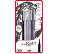uni-ball PIN Lot de 5 stylos à pointe fine noire à pointe fine, encre résistante à l'eau et à la décoloration, idéal pour les architectes, les croquis, le scrapbooking, les contours, l'art, le dessin