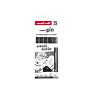 5 Feutres Écriture Et Dessin - Pour Le Manga Shojo - Noir - Gris - Uni Pin