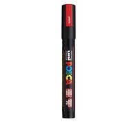 Uni-Ball Posca 182577 - Marqueur Pointe Moyenne PC - 5M, 1,8 - 2,5 mm, Rouge Fluo