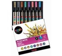 Uni-ball Posca Boîte de 8 Marqueurs pointe moyenne conique Métal