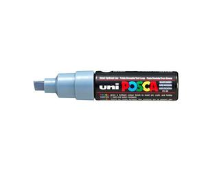 UNI-BALL POSCA Marcador PC-8K punta biselada trazo 8 mm. color Gris 148924000