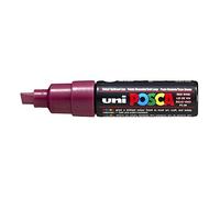 Uni-Ball Posca Marqueur à bout ciselé Large - Rouge Wine | Marqueur à encre pigmentée à base d'eau, fort pouvoir couvrant, pour presque toutes les surfaces, pointe remplaçable