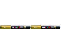 uni-ball Posca Marqueur Pointe Extra Fine - Or (Lot de 2)