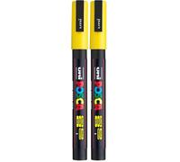 uni-ball Posca Marqueur Pointe fine - Jaune (Lot de 2)