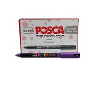 Uni-Ball Posca Marqueur Pointe ogive Ultra fine - Violet (Lot de 12)