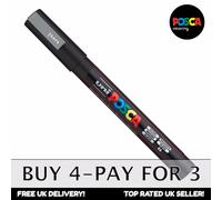 Uni-Ball Posca PC-3M Marqueurs De Peinture Argent Single