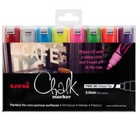 Uni-Ball Pwe-8k Marqueur À Craie Liquie Ciseau Vert, Bleu Clair, Oran