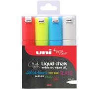 Uni-Ball - Pwe8k - Lot De 4 Marqueur Craie - Pointe Large - Assortiment De Couleurs (Import Royaume Uni)