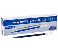 UNI-BALL Recharge pour Roller UM153 encre gel Signo Broad UMR10 Pte Large 1mm Noir