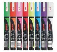 Uni-Ball Réf 5046670 Marqueur Craie Pointe Ogive Large Trait De 1,8 À 2,5 Mm Assortiment De Couleurs Pochette De 8 (Import Royaume Uni)
