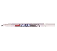 Uni-ball Réf 9001992 PX203 Marqueur peinture Pointe ogive Trait 0,8 mm Blanc Lot de 12