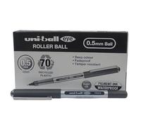 Uni-ball Lot de 12 stylos roller à encre liquide Eye Micro UB-150E Noir 0,5 mm