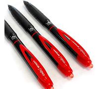 UNI-BALL SIGNO 307 - Fine Stylo bille rétractable - Lot de 3 - Rouge - umn-307