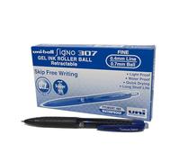 Uni-Ball Signo 307 RT-Stylo roller-Bleu-Lot de 12