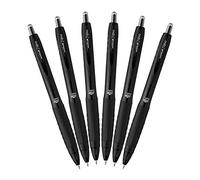 Uni-Ball Signo 307 UMN-307 Lot de 6 stylos roller rétractables Noir