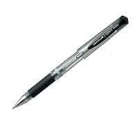 Uni-Ball Signo Broad Stylo à bille Pointe large Encre gel Noire Corps avec grip + capuchon Lot de 12