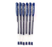 Uni-ball Signo Standard Gel Ink Ballpoint Pen UM-100 (UM100.64), Blue Black, 0.5mm, 6 pens per Pack (Japan Import) [Komainu-Dou Original Package]